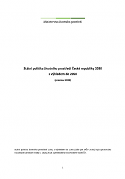 Státní politika životního prostředí 2030 s výhledem do 2050