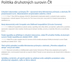 Politika druhotných surovin ČR