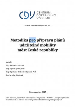 Metodika pro přípravu plánů udržitelné mobility měst České republiky