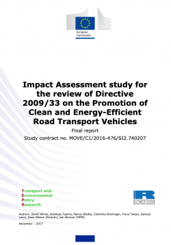 Studie posouzení dopadů pro přezkum směrnice 2009/33 o podpoře čistých a energetických zdrojů